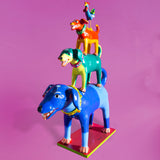 Three Dogs and one Rooster Tower, Betus Clay