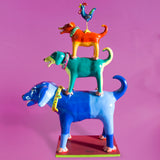 Three Dogs and one Rooster Tower, Betus Clay