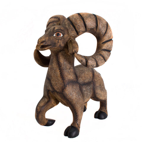 Bighorn Ram Alebrije, Copal Wood