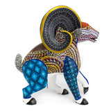 Gold Horns Ram Alebrije, Copal Wood