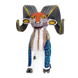 Gold Horns Ram Alebrije, Copal Wood