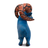 Blue Ram with Brown Horns Alebrije, Copal Wood