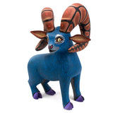 Blue Ram with Brown Horns Alebrije, Copal Wood
