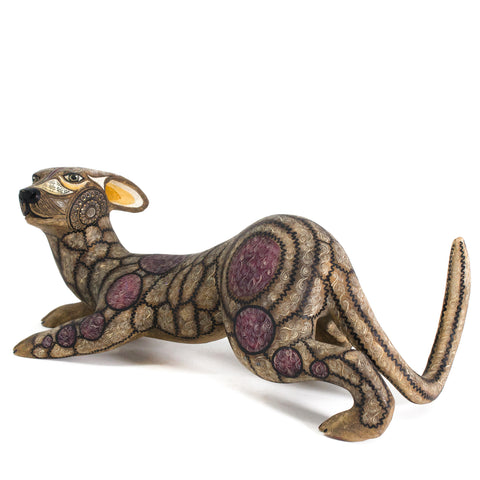 Crouching Dachshund Dog, Copal Wood