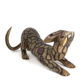 Crouching Dachshund Dog, Copal Wood