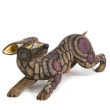 Crouching Dachshund Dog, Copal Wood