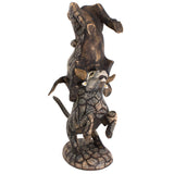 Two Bulls Fighting, Copal Wood