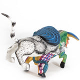 Lion and Bull Fighting, Copal Wood