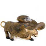 Bull and Snake Fight Alebrije, Copal Wood