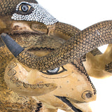 Bull and Snake Fight Alebrije, Copal Wood