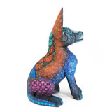 Small Xolotzcuintle Dog Alebrije (Purple Ears), Copal Wood