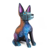 Small Xolotzcuintle Dog Alebrije (Purple Ears), Copal Wood