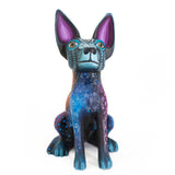 Small Xolotzcuintle Dog Alebrije (Purple Ears), Copal Wood