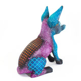 Small Xolotzcuintle Dog Alebrije (Green Ears), Copal Wood