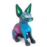 Small Xolotzcuintle Dog Alebrije (Green Ears), Copal Wood