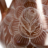 Two-Handled<br>Tall Neck Vase,<br>Burnished Clay