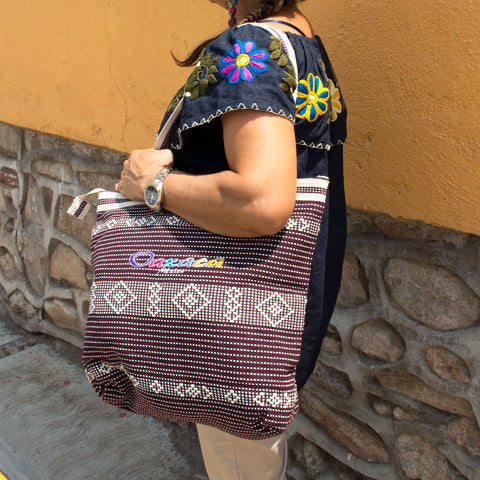 Oaxaca Purse 15x15 Inches, Oaxacan Backstrap Weaving