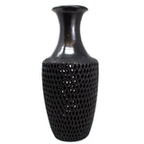 Large Diamonds Pattern Bottle, Oaxaca Black Clay