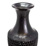 Large Diamonds Pattern Bottle, Oaxaca Black Clay