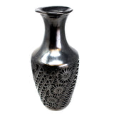 Medium Hearts Pattern Bottle, Oaxaca Black Clay