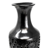 Medium Hearts Pattern Bottle, Oaxaca Black Clay