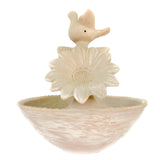 Birds and Flowers Clay Basket, Chiapas Pottery