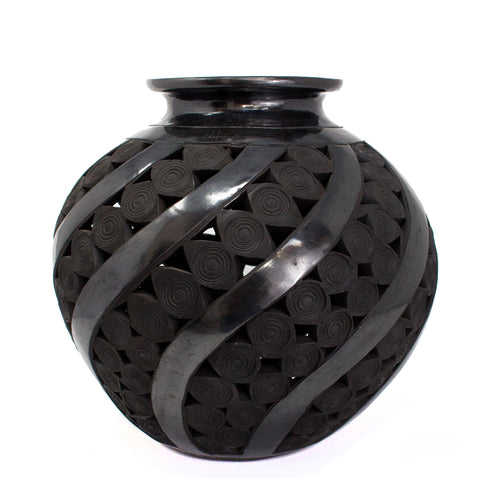 Striped Jug, Oaxaca Black Clay