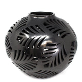 Palm Leaves Jug, Black Clay