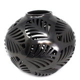 Palm Leaves Jug, Black Clay