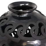 Heart Braid Jug, Black Clay