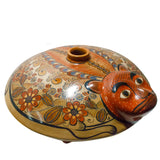 Nahual Face Churumbela Vase, Burnished Clay