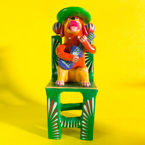 Dog Sitting on a Chair with his Guitar, Betus Clay