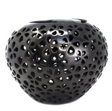 Thousand Petals Glossy Sphere, Black Clay