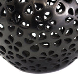 Thousand Petals Glossy Sphere, Black Clay