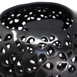 Thousand Petals Glossy Sphere, Black Clay