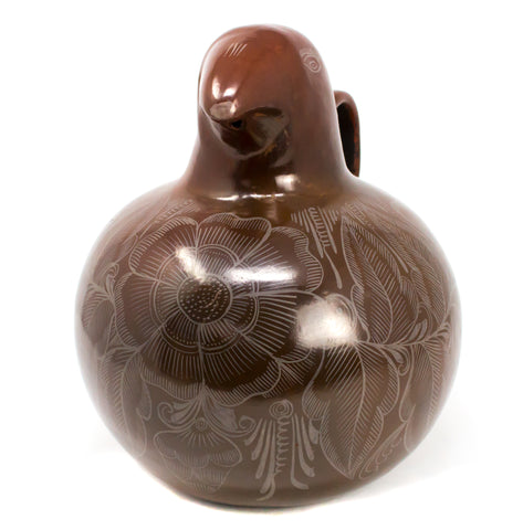 Parrot Pitcher, Burnished Clay