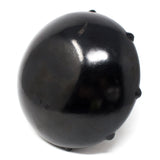 Moon Relief Semi-flat Jug, Scribed Black Clay