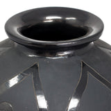 Prehispanic Codex Vase with Heart Shapes, Oaxaca Black Clay