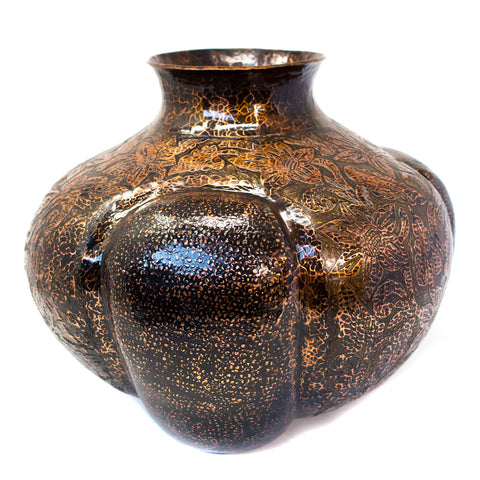 Spring Button Vase, Copper