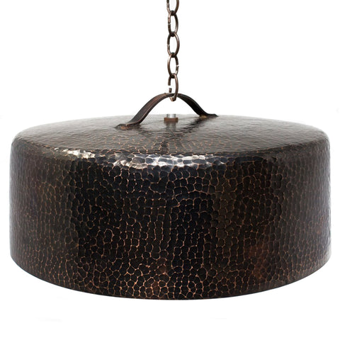 Hanging Cacerole Shaped Lamp, Copper