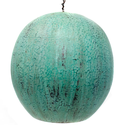 Turquoise Medium Sphere Lamp, Copper