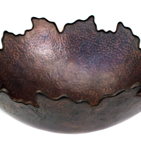 Flame Shaped Edges Sink, Copper