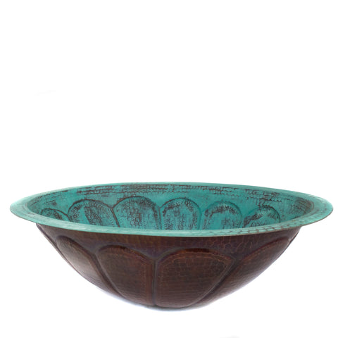 Turquoise Pumpkin Sink, Copper