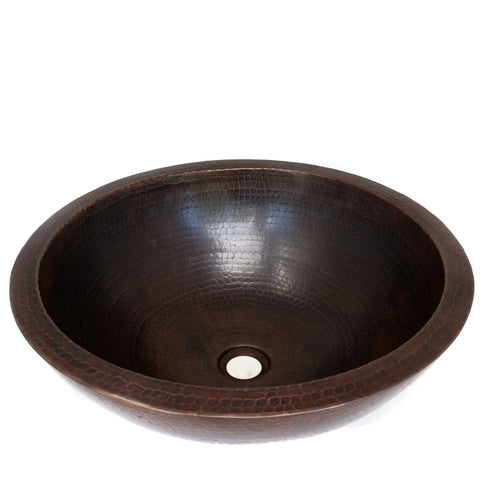 Double Walled Round Sink, Copper