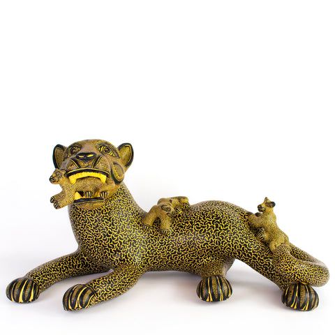 Jaguar Mother with Three Cubs, Chiapas Pottery