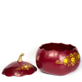 Large Red Tole with Golden Flowers, Laca