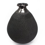 Textured and Pierced Drop Large Mezcalero, Oaxaca Black Clay