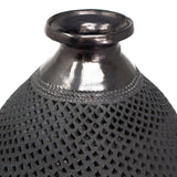 Textured and Pierced Drop Large Mezcalero, Oaxaca Black Clay