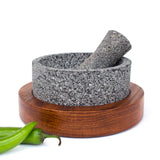 Round shaped Molcajete, Basalt Stone