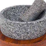 Round shaped Molcajete, Basalt Stone